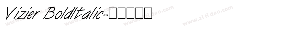 Vizier BoldItalic字体转换